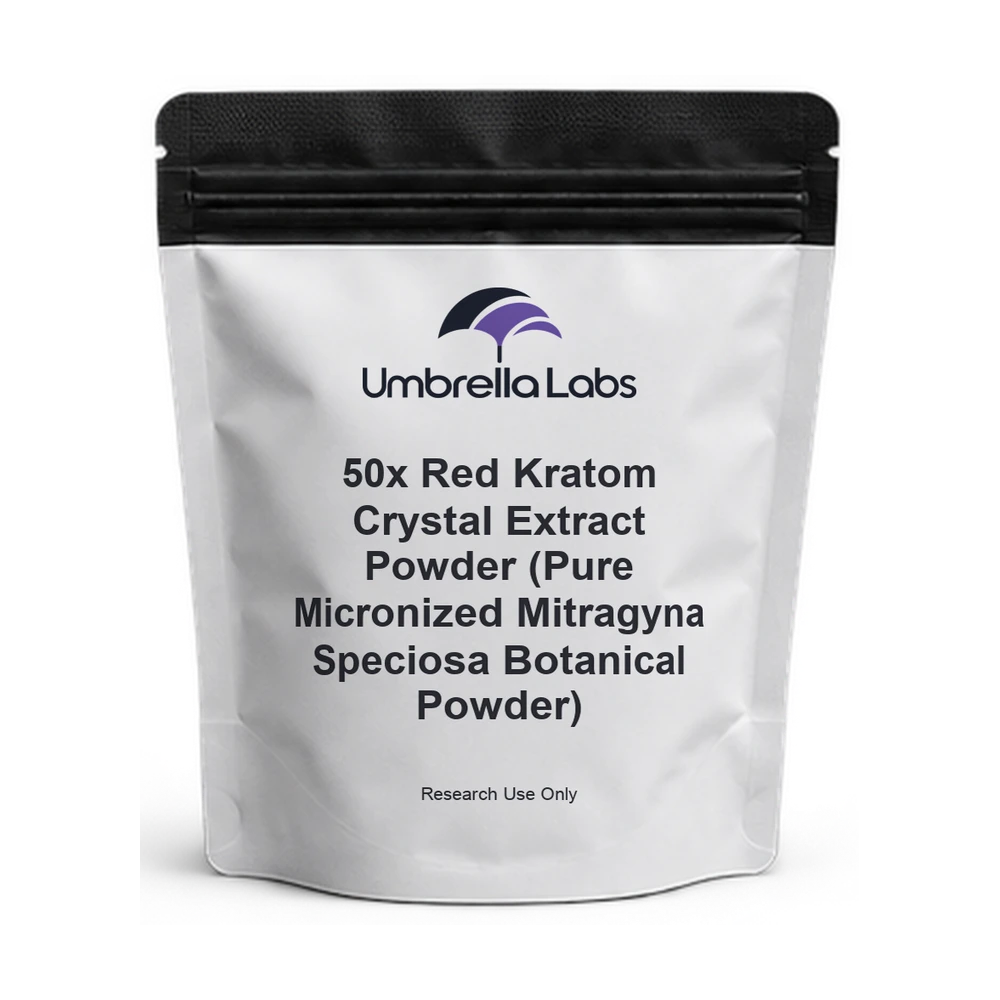 50x Red Kratom Crystal Extract Powder (Pure Micronized Mitragyna Speciosa Botanical Powder) — Umbrella Labs