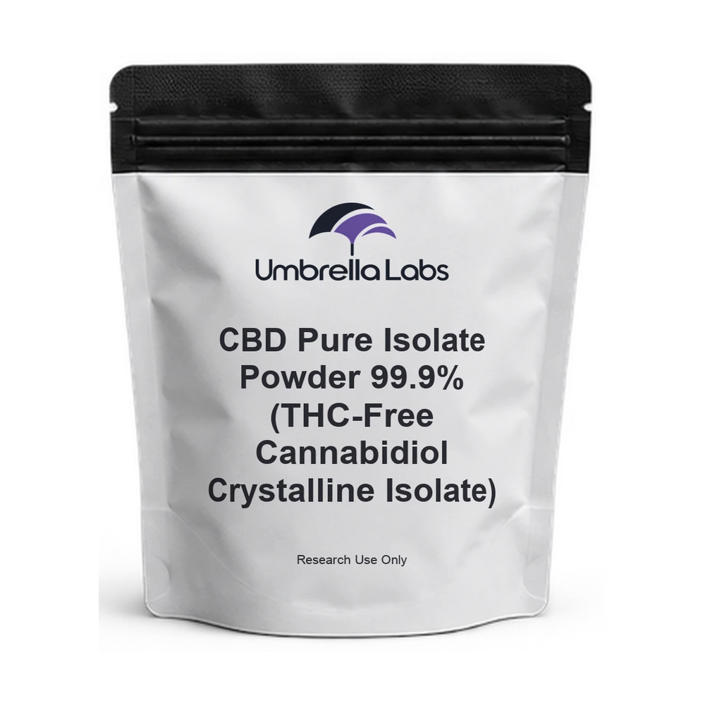 CBD Pure Isolate Powder 99.9% (THC-Free Cannabidiol Crystalline Isolate) — Umbrella Labs